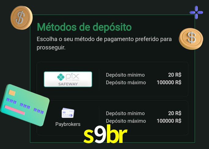 O cassino s9br oferece uma grande variedade de métodos de pagamento